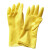 橡胶手套乳胶手套家务手套洗碗手套黄色大号胶皮橡胶牛筋不漏耐油清洁刷碗 牛牌乳胶手套5双价 S