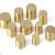 新中式黄铜铜套桌椅橱柜沙发茶几凳子脚垫圆形盖帽保护套椅子脚套 铜色直径35mm高度20mm厚度1.5mm 铜本色