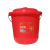 珠塑（ZHUSH）塑料提水桶 加厚耐用圆形收纳桶清洁洗衣桶大容量水桶 528好日子桶带盖22L