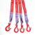 定制适用扁平吊带起重吊带组合吊具 成套吊装带索具 模具吊装工具可 6吨1米4叉