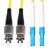 昆普（KingPull） 电信级光纤跳线 单模单芯 双芯 优质进口插芯 收发器尾纤 单模双芯LC-FC 1.5米