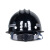 盾守ABS矿帽建筑安全帽可配灯度煤矿隧道井下工地施工矿用 三筋玻璃钢矿帽黑色
