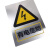 电力施工警示牌定制不锈钢标识牌警示牌电力安全标志牌铝反光腐蚀 必须系安全带 40cm*60cm