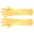 东方红 洗碗手套女防水橡胶加厚防滑厨房耐用型洗衣刷碗家务45CM 黄色 M