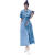 贝普蒂法式连衣裙2024年夏装新款复古温柔小众收腰显瘦御姐轻熟风衬衫裙 蓝色 S（建议80-95斤）