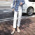 XMSWR白色牛仔裤女夏季今年流行烟管直筒春秋季2024新款小个子显瘦裤子 白色【长裤】 25 【70-82斤】