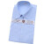 中神盾 D2521  男式短袖衬衫修身韩版职业商务衬衣  (100-499件价格) 蓝色竖条纹拼白领 37码