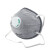 亿秒安 K7211 活性碳口罩带呼吸阀防粉尘防雾霾去除异味KN95杯型头戴式防护口罩 灰色 15个/盒