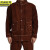 京洲实邦 棕色单层全皮上衣 加厚牛皮耐高温电焊皮衣皮裤JZSB-9220