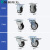 易得力1.5寸2寸定向平顶万向刹车高强度聚氨酯TPU抗静电轮A26-86A 1.5寸平顶刹车A261215H-A2615-86