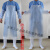 白色磨砂PVC透明塑胶围裙厨房透明无袖工作防污食堂围裙防水防油