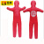 百舸 安防用防身锻炼假人消防演练假人形沙袋红色k011款高175cm重50kg
