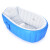 贝木惠（beimuhui）充气浴缸儿童 洗澡盆婴儿新生儿充气浴盆可坐可躺沐浴盆游泳池 蓝 蓝色浴盆+100海洋球(+20球)