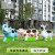 户外卡通动物熊猫分类垃圾桶玻璃钢雕塑游乐园商场用美陈装饰摆件 89兔子萝卜垃圾桶