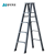 【送货上门】密可罗西梯子人字梯折叠梯子加厚铝合金梯脚手架登高梯凳铝爬梯室内外合梯 加固深灰色五步-1.5米高