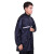 润宏工品 加厚牛津布黑色劳保分体式雨衣雨裤套装双层反光雨衣 XL 一套价 