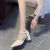 wsng包头凉鞋女鞋2021新款夏季仙女风粗跟中跟百搭搭配裙子的高跟单 米白色 5cm 34