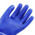 耐油耐酸碱工业劳保手套橡胶杀鱼加厚耐用防腐蚀化工耐磨胶皮防水 蓝色浸塑磨砂（10双） L