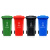 兰诗 XFS120A 大垃圾桶带盖户外垃圾桶120L蓝色可回收物 物业商用分类桶新国标款