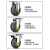 诺安跃 工业耐磨带刹车橡胶轮万向脚轮轮子  1件起批 中型3寸定向轮安装高度100mm-4个 3天