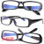 电焊眼镜自动变光太阳能防护护目镜烧焊氩弧焊焊接眼墨镜 亮黑[买2送1] 精装[送镜盒+镜布]