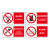 稳斯坦 WJL0006 禁止烟火安全标识 消防安全标识标牌指示牌警告牌 15 *30cm背胶(3张）