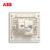 ABB开关插座轩致框星空黑 二位/六类网络插座AF334-885