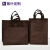 紫叶（ZIYE） 紫叶无纺布袋彩色环保袋订做帆布袋棉布广告袋定制印logo加急 咖啡色10个 41-35-12（竖版大款）