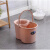 手动挤水桶手压地拖桶拖地拖把桶塑料旋转拧水单桶老式墩布桶 橘粉色