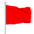 Jinwey 信号旗空白大红旗 （大白旗）4号配杆子 广告旗厂旗公司旗标识旗