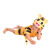 秋原汐儿童服装卡通动物造型短款夏装六一老虎表演服子舞台演出服 黄色 90cm