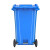 Supercloud 大号塑料分类垃圾桶户外垃圾桶带轮可定制图案 240L加厚蓝色分类可回收物