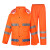 采易乐 反光雨衣雨裤套装 分体式连帽反光警示防暴雨制服 橙色 2XL码 15655