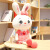 鼎娃超大布偶流氓兔毛绒玩具玩偶小兔子公仔兔斯基长腿碎花兔公仔 蕾丝兔粉色 1.2米
