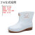 HKNA双星卫生靴白色雨鞋厂专用工作雨靴防滑防油劳保水鞋胶鞋  44 9929男加棉款 标准码