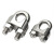 铸赢工业 316不锈钢钢丝绳夹头 不锈钢U型夹 卡头锁头 锁扣绳夹子 钢丝绳配件 M5(3个)