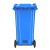 舒蔻(Supercloud) 垃圾桶大号户外带盖环卫带轮酒店商用小区物业塑料分类室外大容量垃圾箱 240L蓝