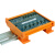 定制电路板外壳PCB72mm宽模组架导轨支架卡槽PLC底壳壳继电器模组 橙色 PCB=72*40mm一套