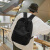 IRD日本小众菱格双肩包男女高级感学院风书包时尚旅行背包学生电脑包 黑色