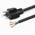 美标电源线UL认证3芯0.824/1.31/2.08平方美式规插头线大功率 黑色美标单头18AWG/0.824平方 3米