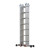 巴芬 折叠梯多功能铝合金加厚工程梯人字梯电工铝材梯 折叠梯 4折7步=直梯8.1米