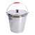 铁桶带盖大容量大号不锈钢手提老式镀锌水桶食堂打饭桶 32cm不锈钢带盖