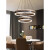 松伟水晶之恋现代轻奢客厅餐厅别墅复式LED吊灯国包安装 直径80+60cm(适用1525)