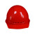 曼德锐安全帽工地男国标abs加厚透气夏施工玻璃钢头盔领导工程定制印字 新欧式透气款（红色）（按钮）