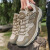 欧卡奥品牌情侣户外登山鞋男女外穿徒步鞋透气新款低帮网面登山旅游鞋 2201棕色 39