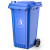 舒蔻(Supercloud)户外垃圾桶大号带盖环卫带轮小区物业商用塑料分类室外大容量垃圾箱 100L蓝