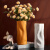 墨斗鱼陶瓷花瓶摆件插花器北欧莫兰迪白色仿真花装饰品干花餐桌摆件2882
