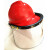 LNG加气站耐低温防护面屏防雾防飞溅面罩液氮防冻面屏冲击安帽 红色头盔+面屏+支架