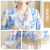 文儒坊夏装短袖衬衫女时尚休闲小衫时髦套装 蓝色-单件上衣 XL 建议 90-110斤