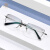 万金宝眼镜2021年新款男士商务时尚钻石切边近视眼镜商务钛架无框眼镜男MA-5011 搭配1.61折射率镜片